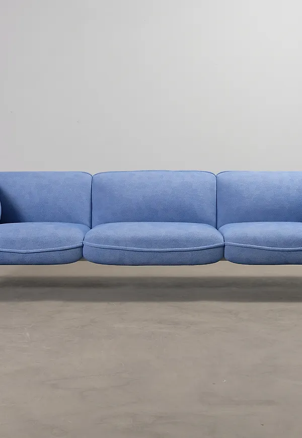 Riktigt snygg blå soffa 2025 från Edsbyn.