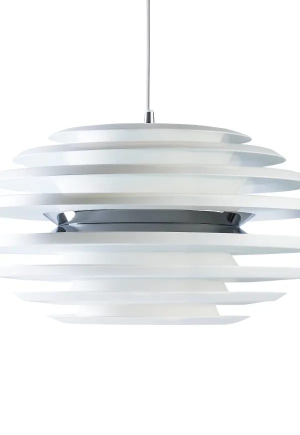 Vit Belid-taklampa i ikonisk modell.