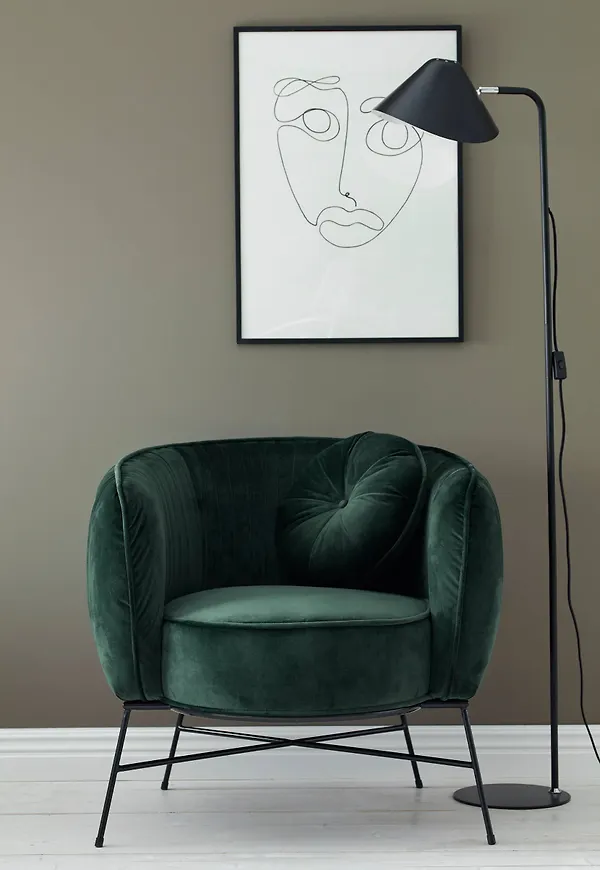 Skön grön fåtölj 2025 från Ellos.