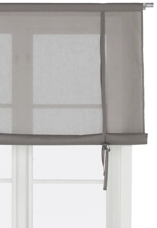 Supersnygg hissgardin i grått från Ellos.