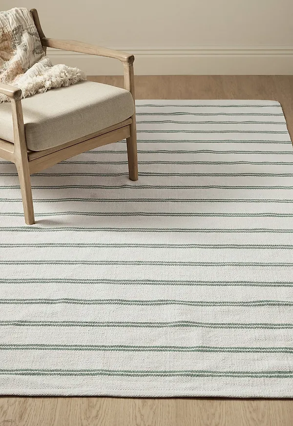 Trendig vit matta i bomull från Ellos Home.