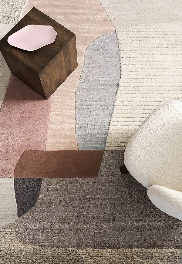 Fantastiskt fin flerfärgad matta i bomull från Ellos Home.