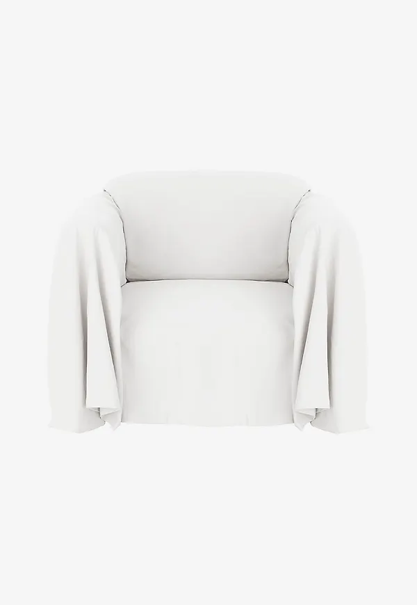 Cool vit fåtölj i bomull från Ellos Home.