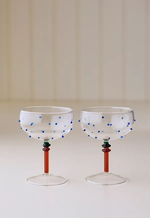 Jättefin cocktailglas i flerfärgat från Ellos Home.