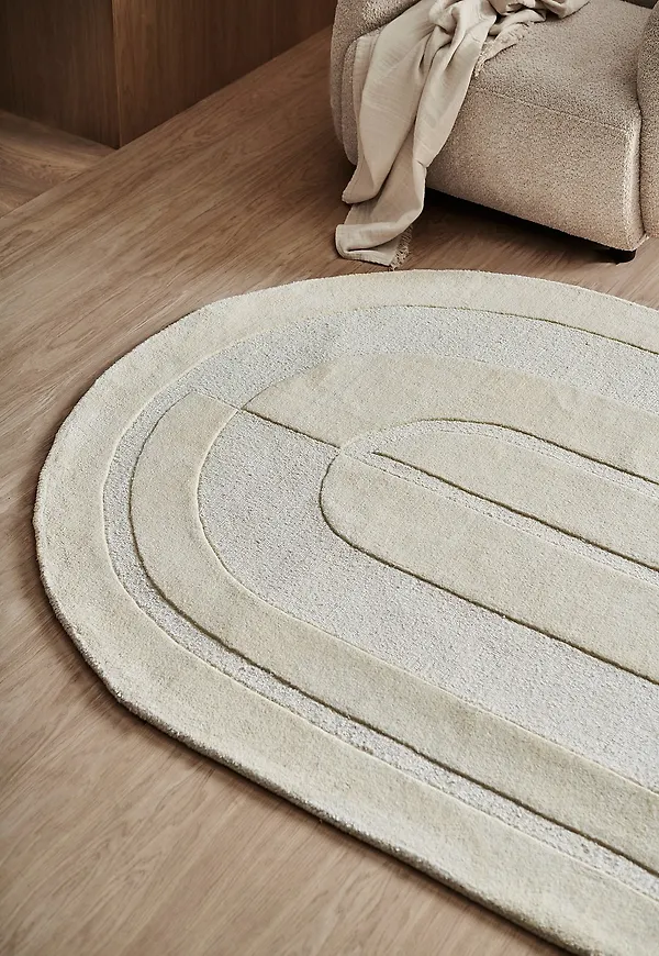 Stilriktig beige ullmatta 2026 från Ellos Home.
