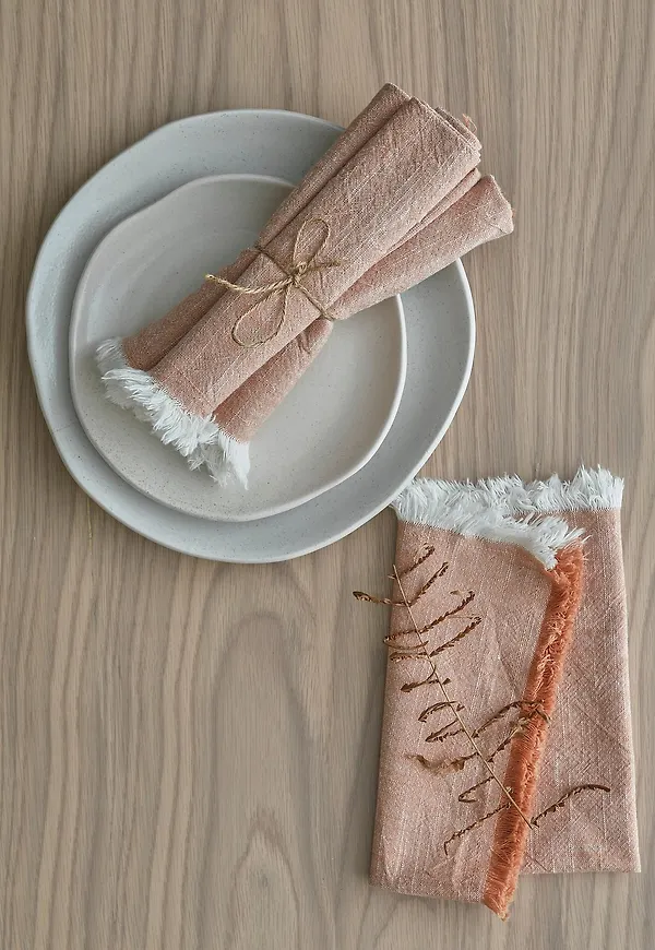 Stilriktig servett i oranget från Ellos Home.