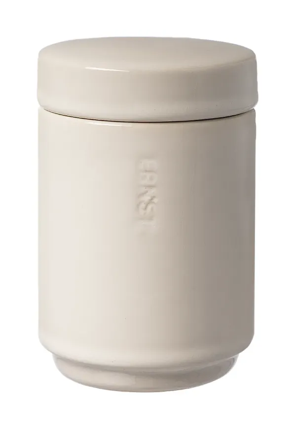 Beige ERNST-förvaringsburk i mysig modell.