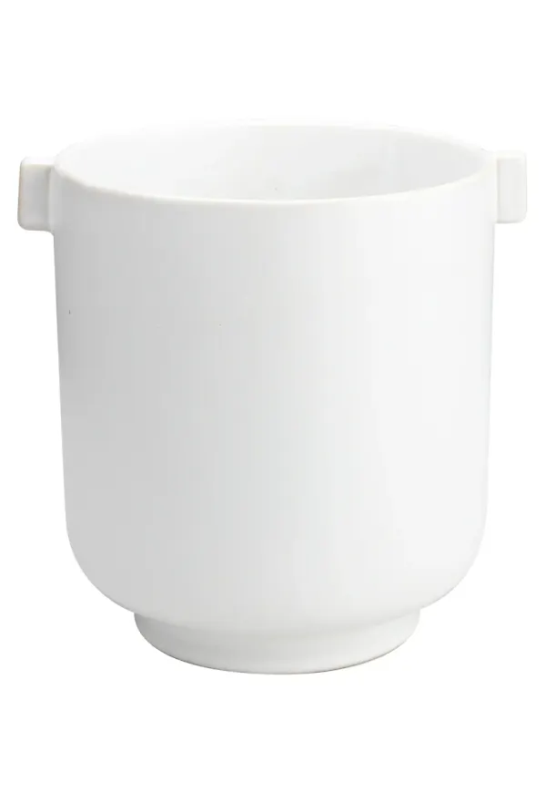 Vit ERNST-kruka i stilren modell.