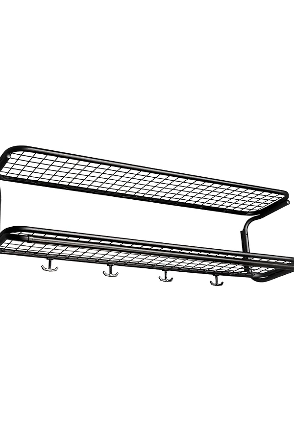 Svart Essem Design-hatthylla i fin modell.