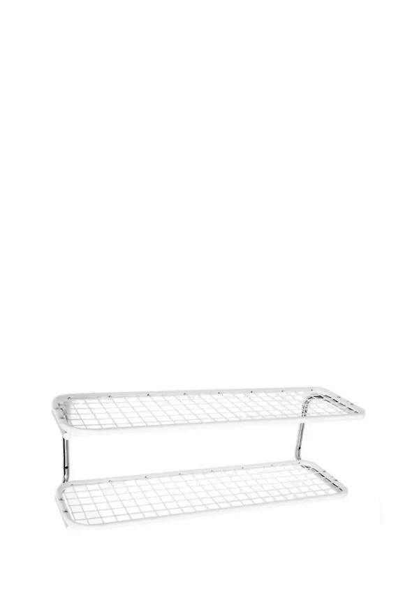 Vit Essem Design-skohylla i modern modell.