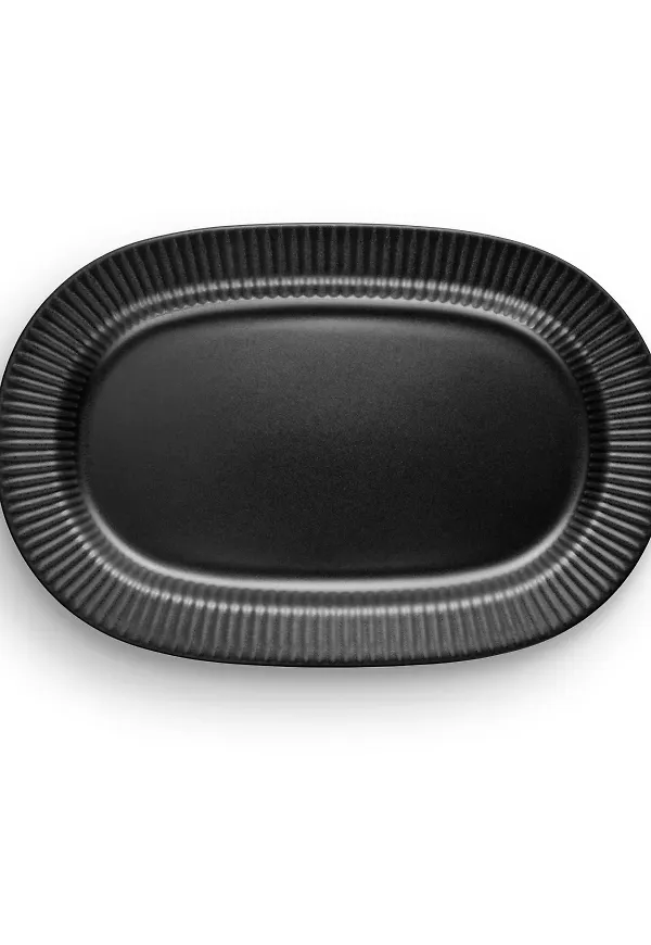 Svart Eva Solo-serveringsfat i fantastiskt snygg modell.
