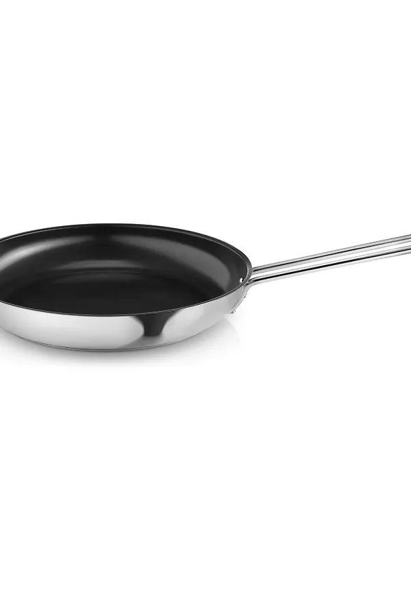 Silverfärgad Eva Solo-stekpanna i otroligt fin modell.