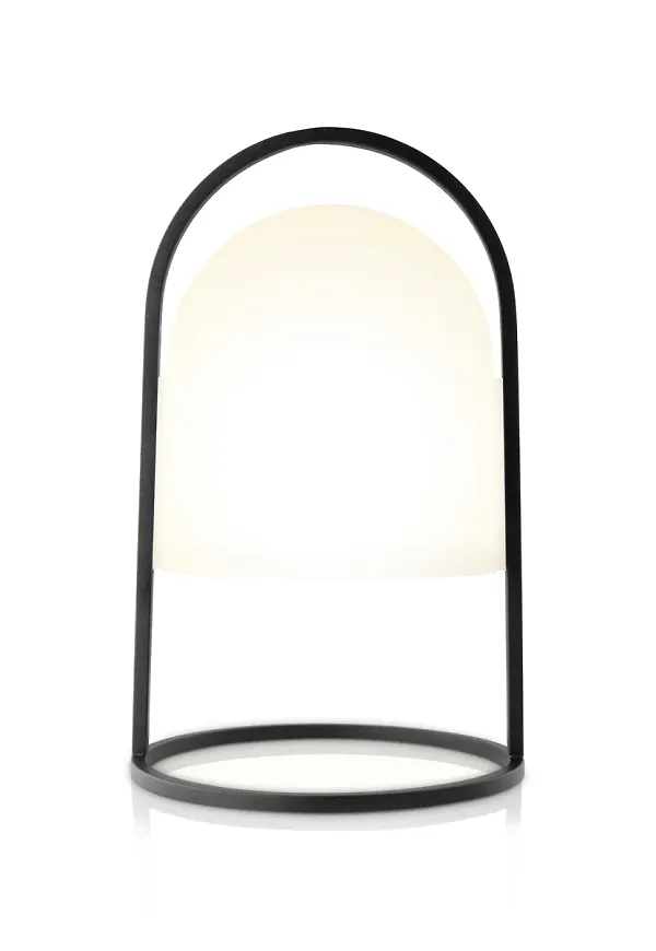 Vit Eva Solo-solcellslampa i klassisk modell.