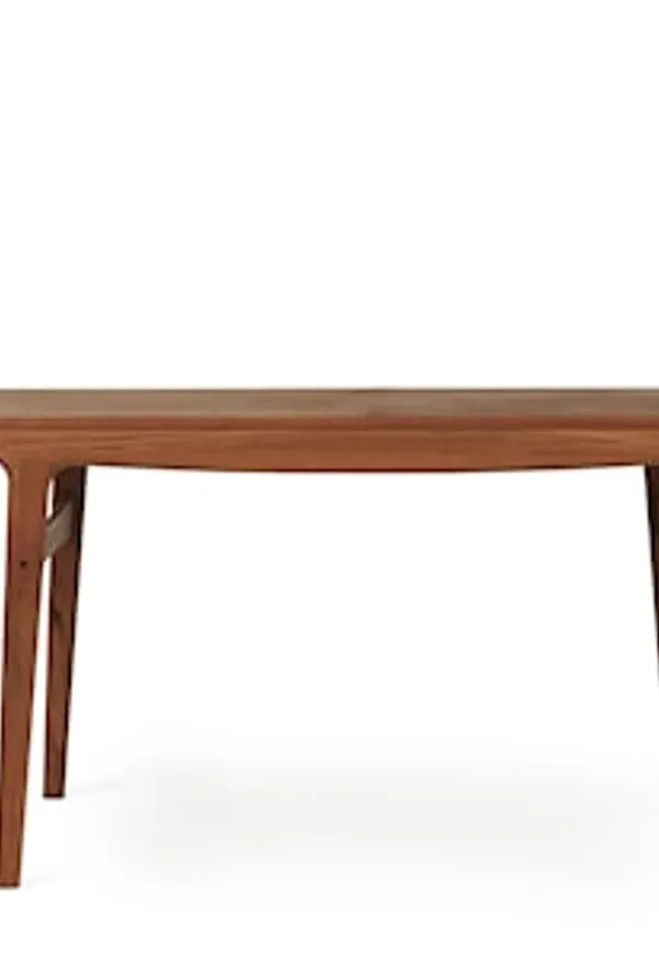 Brun Warm Nordic-teakmatbord i vacker modell.