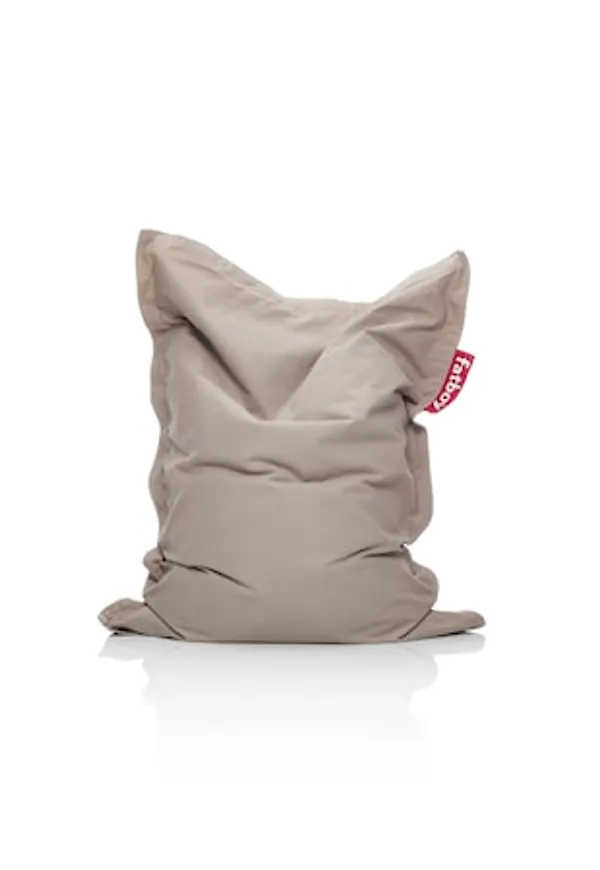 Exklusiv fatboy fåtölj i beige färg gjord i bomull.