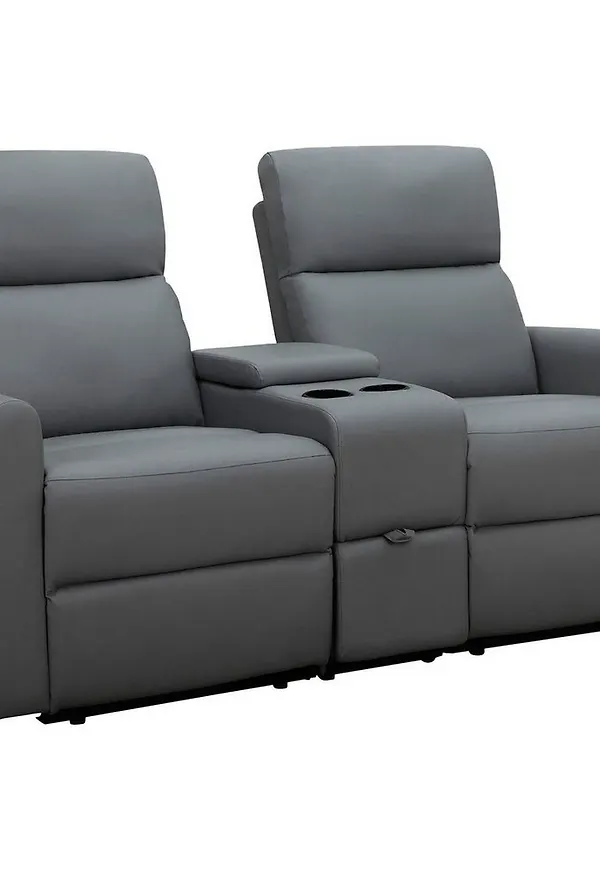 Grå Loft24-reclinerfåtölj i modern modell.