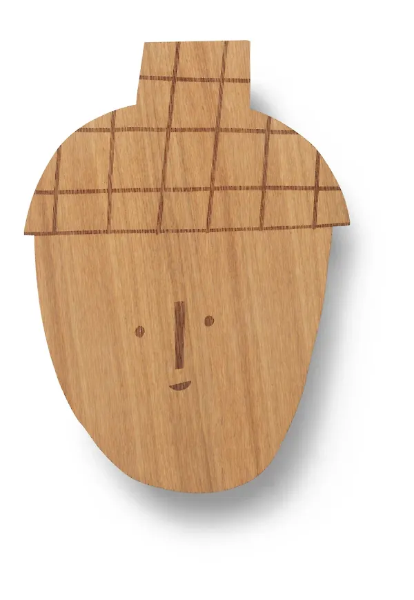 Brun FERM LIVING-lampa i stilriktig modell.