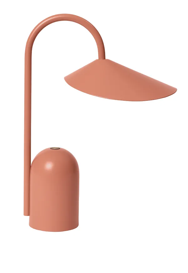 Fantastiskt fin aluminiumlampa i rosa från FERM LIVING.