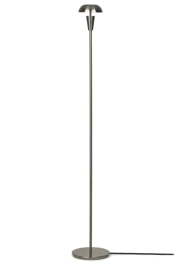 Silverfärgad FERM LIVING-lampa i fantastiskt snygg modell.