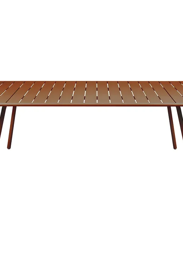 Elegant aluminiumbord i oranget från Fermob.