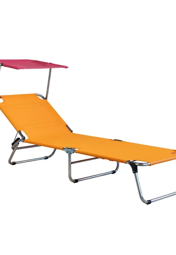 Elegant solsäng i oranget från Fiam.