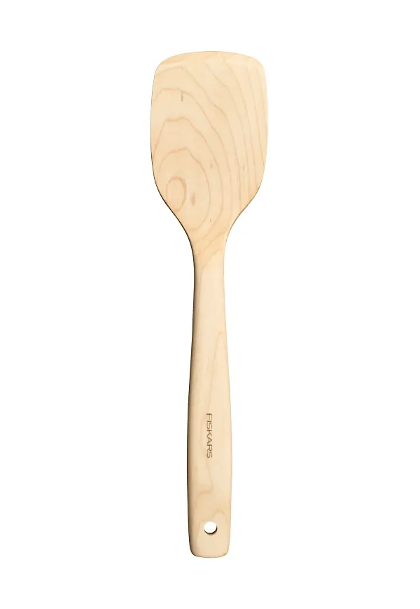 Jättesnygg stekspade i brunt från Fiskars.