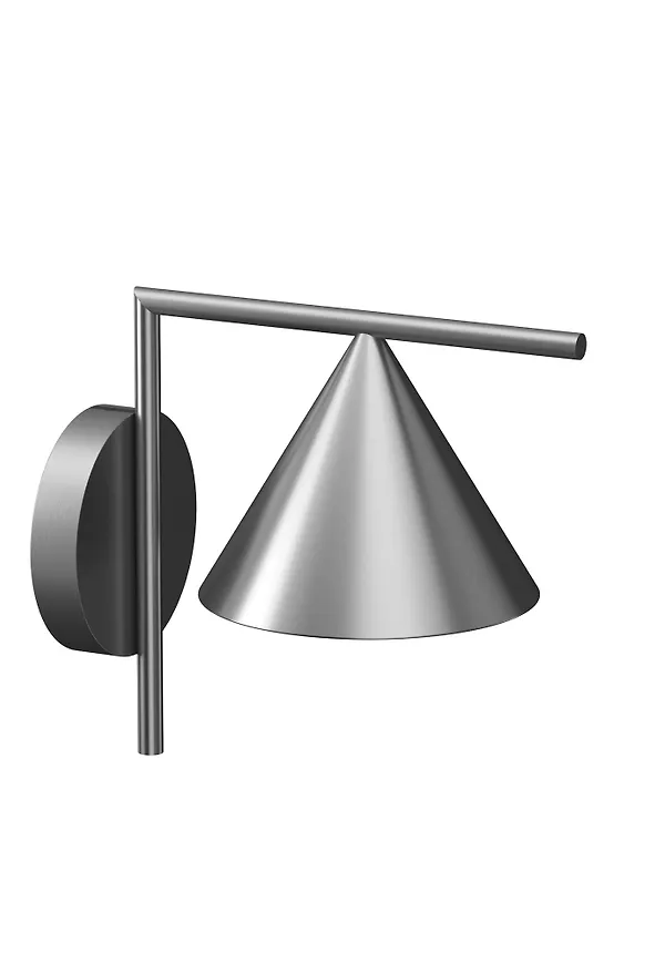 Silver Flos-utomhusvägglampa i riktigt trendig modell.