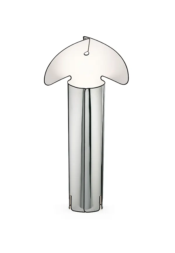 Stilren silver lampa 2026 från Flos.