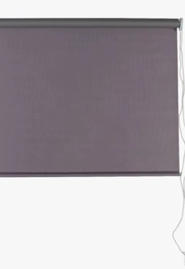 Grå Dekosol-rullgardin i snygg modell.