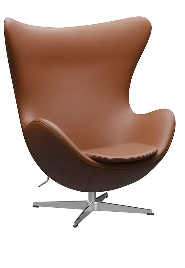 Komfortabel fåtölj i aluminium från Fritz Hansen.