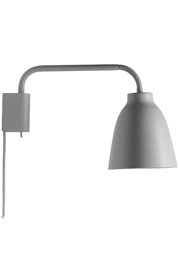 Grå Fritz Hansen-vägglampa i supersnygg modell.