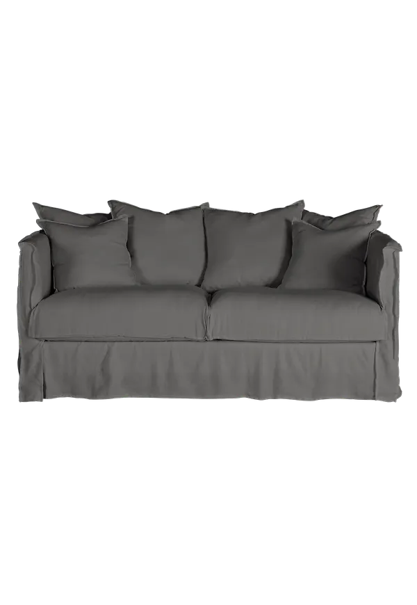 Supersnygg linnesoffa i grått från Furninova.