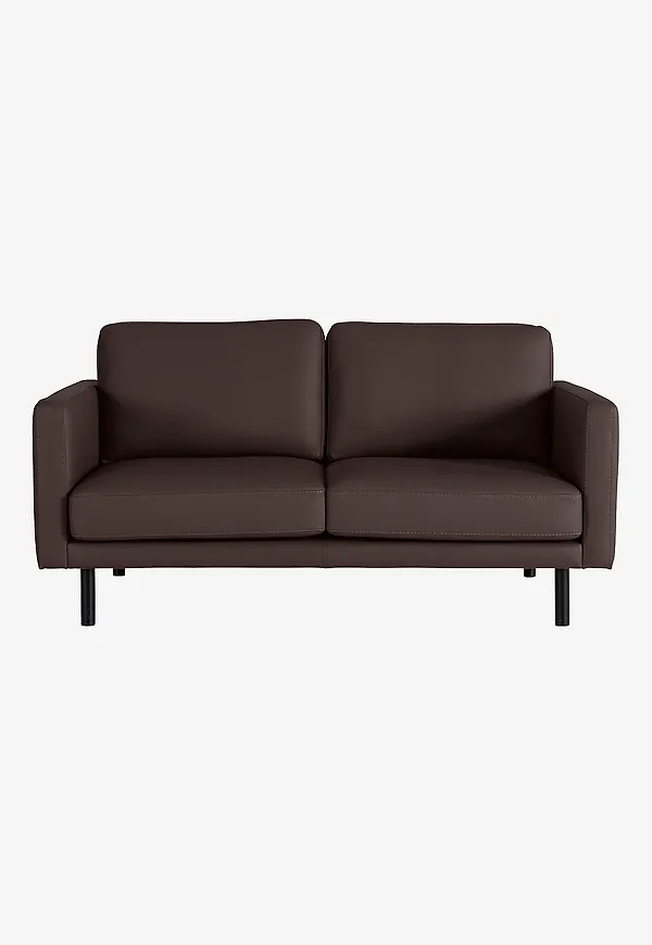 Brun Furninova-bomullssoffa i söt modell.