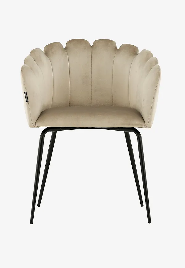 Beige Furniture Fashion-köksstol i klassisk modell.