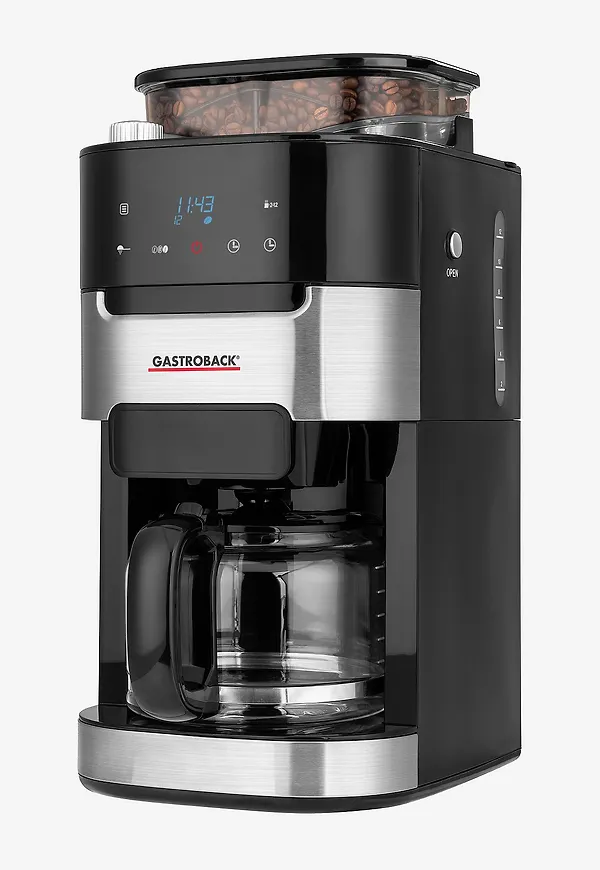 Silver Gastroback-espressomaskin i komfortabel modell.