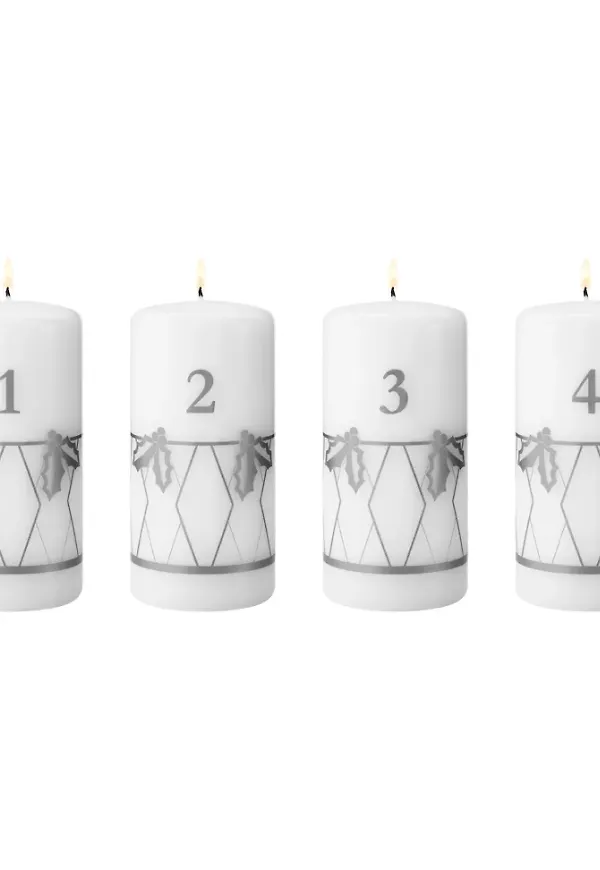 Silverfärgad Georg Jensen-adventsljus i komfortabel modell.