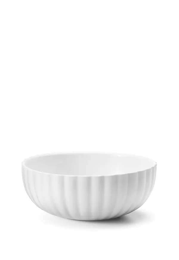 Vit Georg Jensen-soppskål i snygg modell.