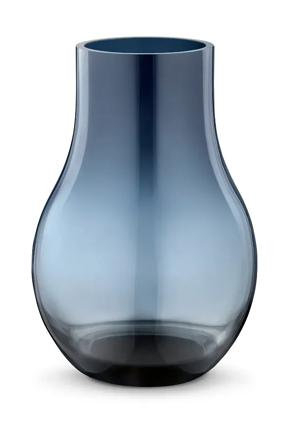 Ikonisk glasvas i blått från Georg Jensen.