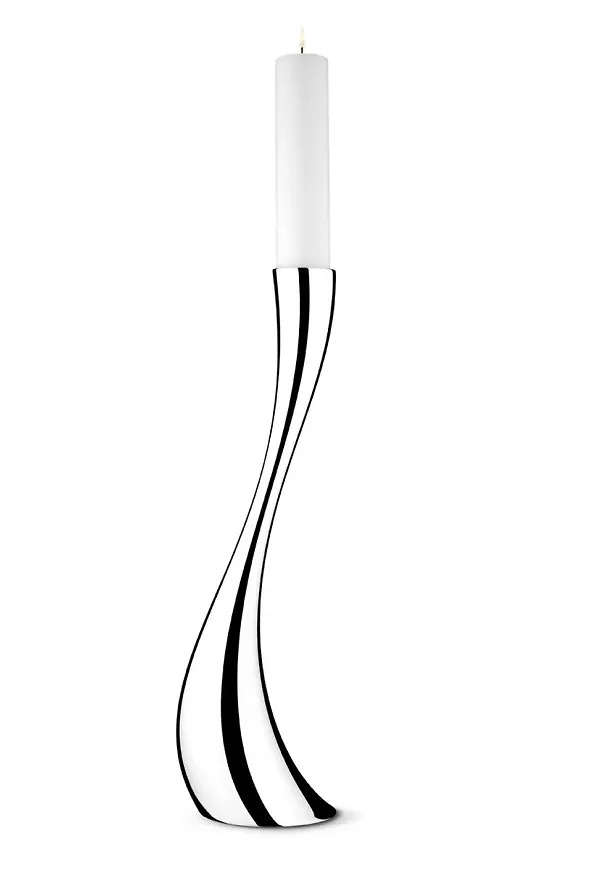 Grå Georg Jensen-ljusstake i exklusiv modell.