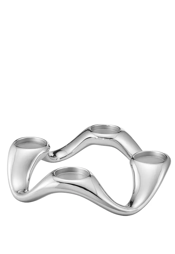 Silver Georg Jensen-ljusstake i stilren modell.