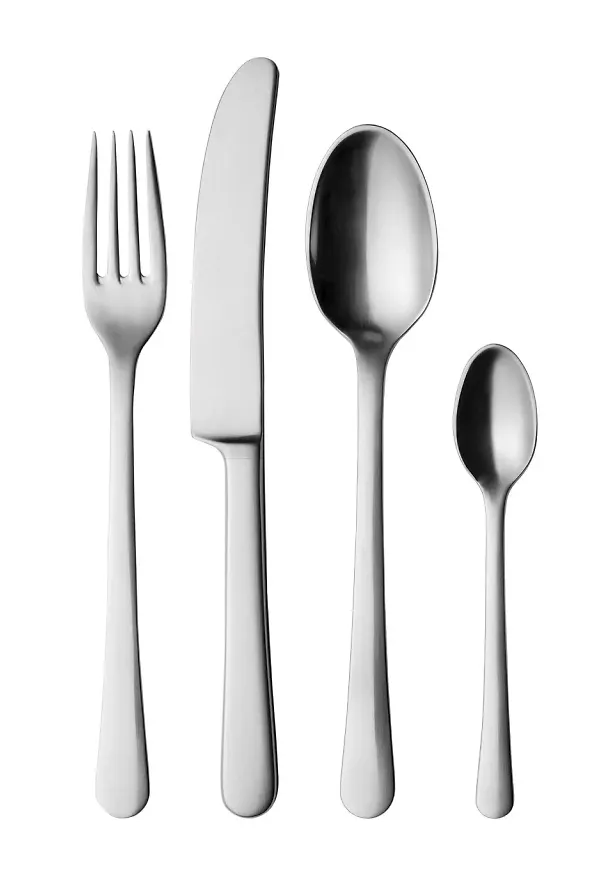 Elegant bestickset i silverfärgade från Georg Jensen.