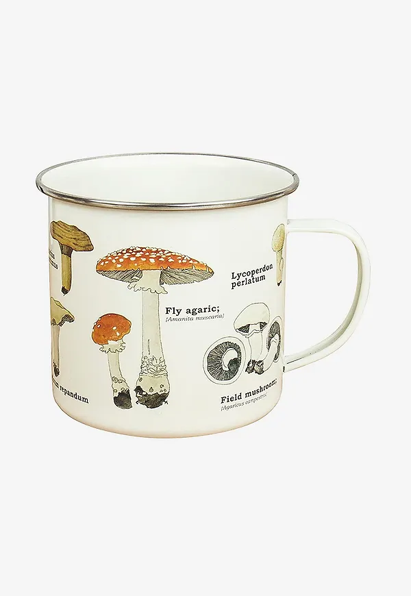 Beige Gift Republic-emaljmugg i supersnygg modell.