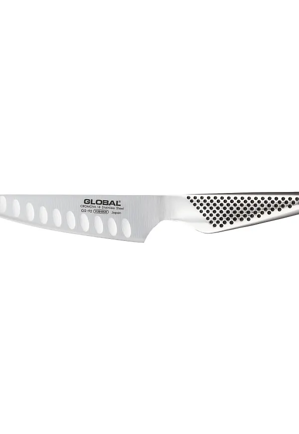 Silverfärgad Global-kockkniv i otroligt fin modell.