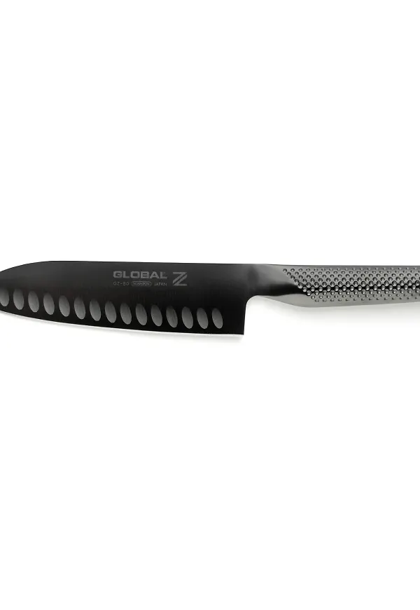 Svart Global-santokukniv i elegant modell.