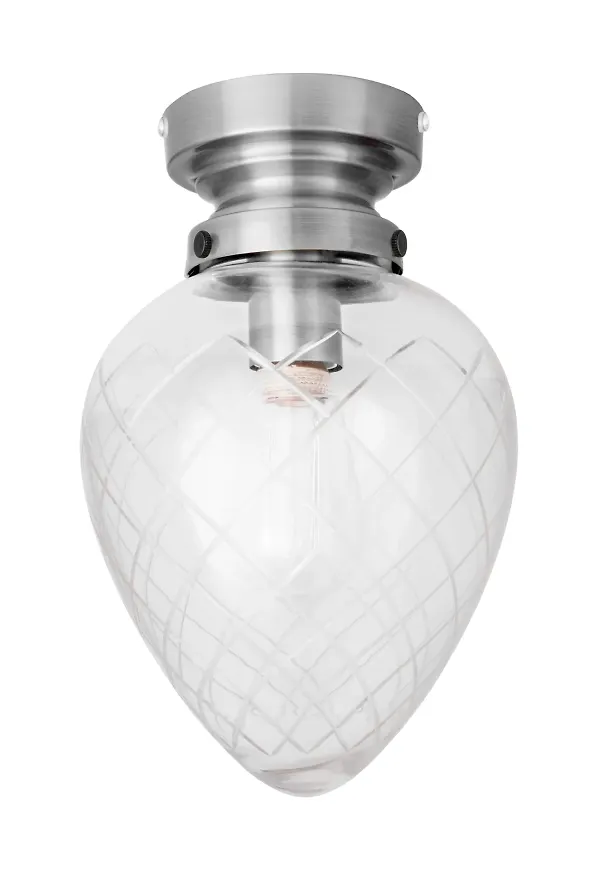 Fantastiskt fin silverfärgad lampa 2026 från Globen Lighting.
