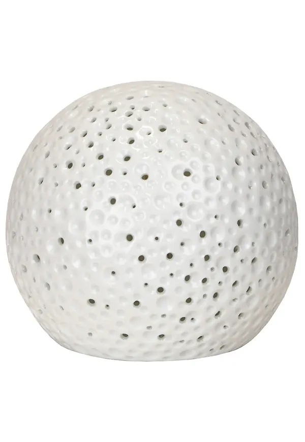 Vit Globen Lighting-bordslampa i modern modell.