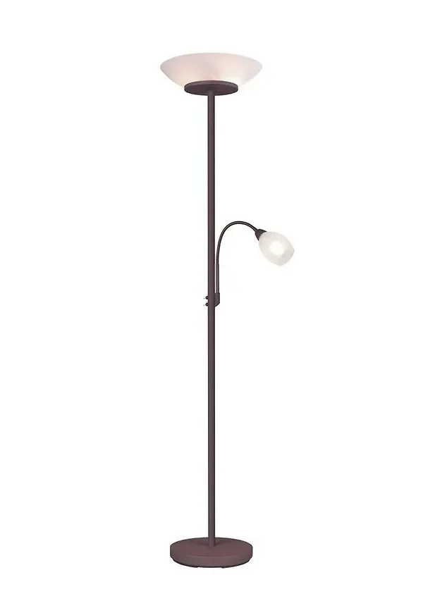Brun Trio Lighting-läslampa i cool modell.