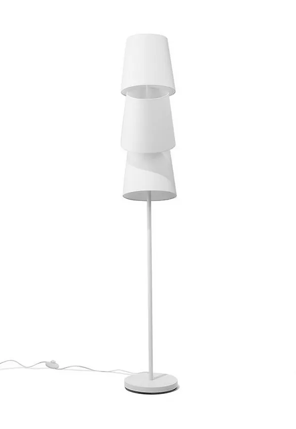 Mysig lampskärm i vit färg gjord i bomull.