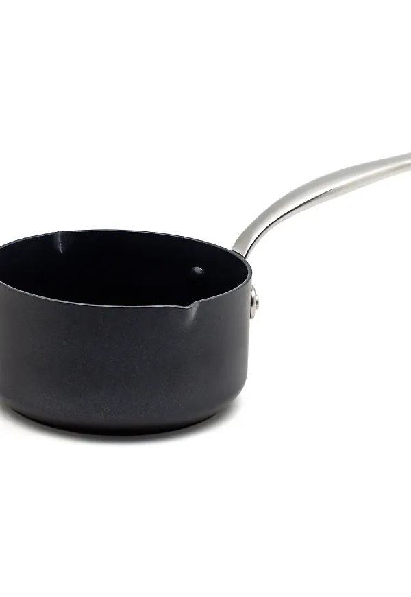 Svart GreenPan-kastrull i jättefin modell.