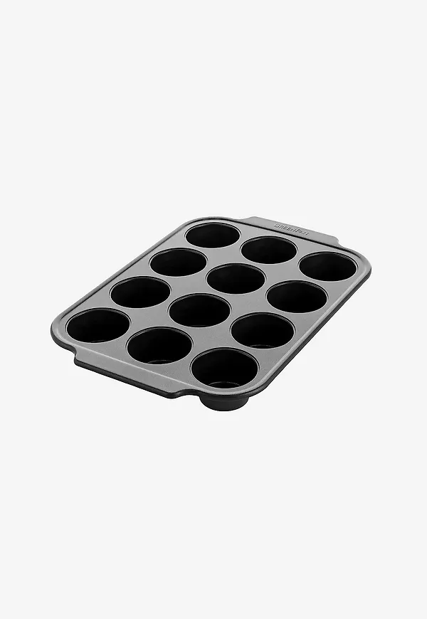 Otroligt fin muffinsform i svart från GreenPan.